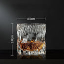 Copo de Whiskey Glacier Premium com Textura Lapidada em Vidro Reforçado