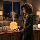 Lunar Mist – Umidificador Luminária Lua 3D com Aromaterapia