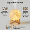 Lunar Mist – Umidificador Luminária Lua 3D com Aromaterapia